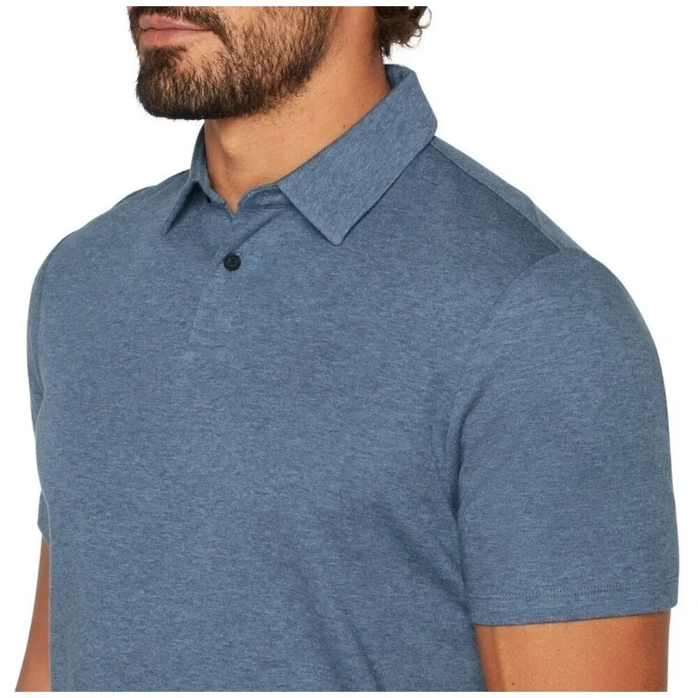 Banana Republic Men's XL Luxe Touch Performance Polo Shirt Blue N0720